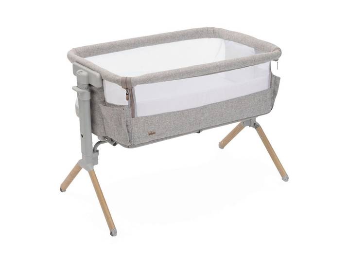 Chicco Beistellbett Next2Me Armonia, Hellgrau, Metall, 99x69x83 cm, Netzfenster, höhenverstellbar, Babymöbel & Kindermöbel, Babyzimmer, Babybetten, Beistellbetten