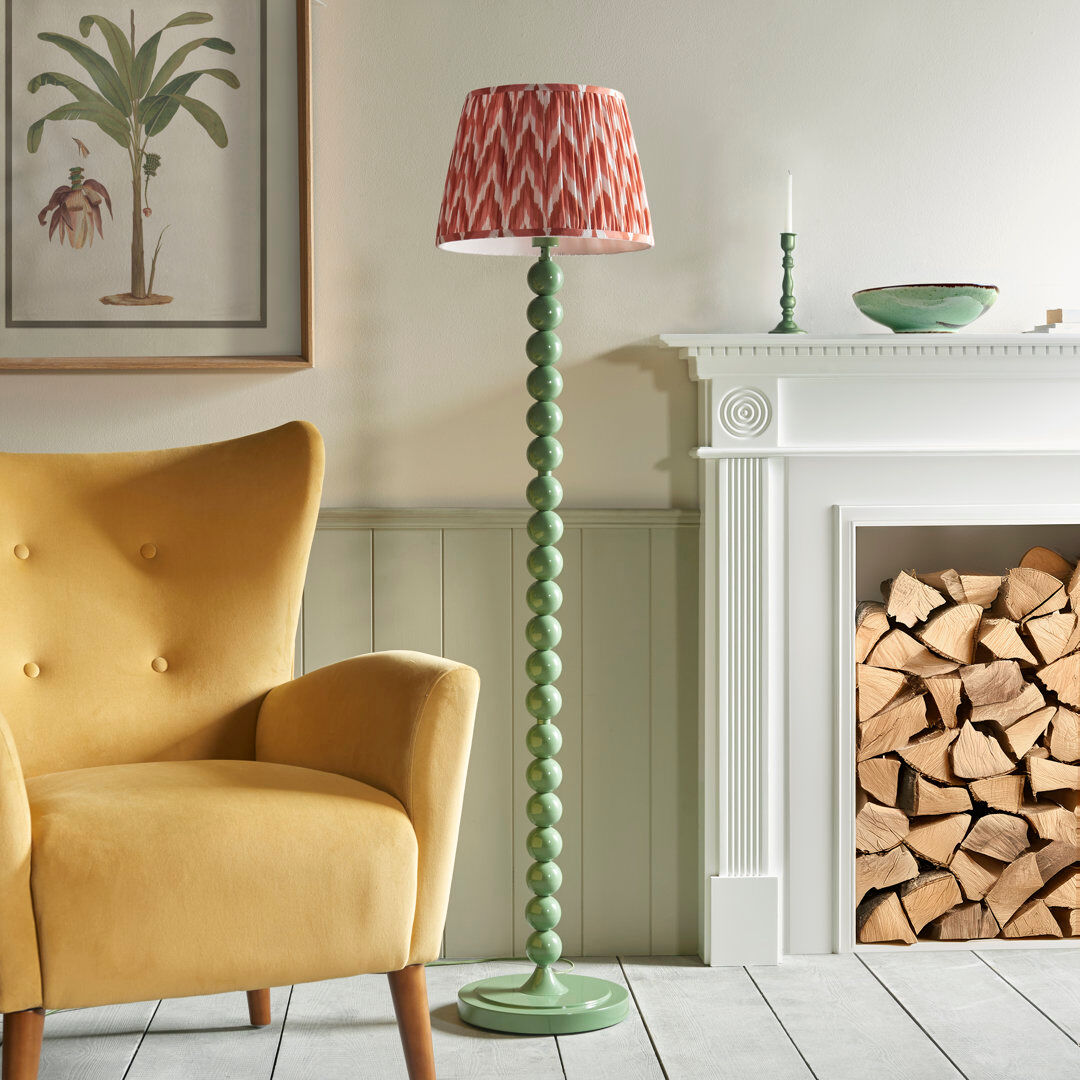 Heritage Hues Higgledy 153.2cm Traditional Floor Lamp Orange/White/Green 153.2cm H X 35cm W X 35cm D