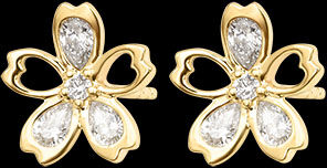 Edenly FiorÃ©a Ohrstecker â€“ 9-karÃ¤tiges Gelbgold und synthetische Diamanten
