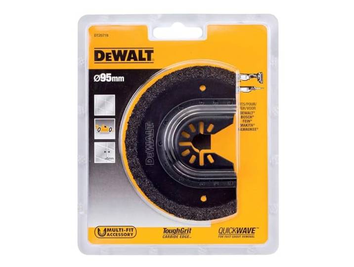 DeWalt Hardmetalen segmentzaagblad gebogen DT20718-QZ 95 mm voor multitool voor het uitfrezen van grove tegelvoegen