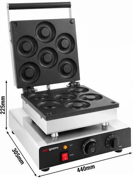 GGM Gastro Wafelijzer - Los - Handmatig - 1,75 kW - Vorm: donut - Bakplaten met tefloncoating