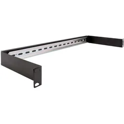Delock 48,30cm (19") Hutschienenpanel 1 HE schwarz, Serverschrank Zubehör, Schwarz