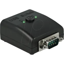 DELOCK 87756 - USB Konverter, RS232 auf 2x USB-B, bidirektional, schaltbar