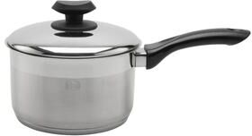 ybmhome YBM Home Professional Chef’s 18/10 Stainless Steel Sauce Pot Covered Tri-Ply Capsule Base With Handle, Induction Compatible