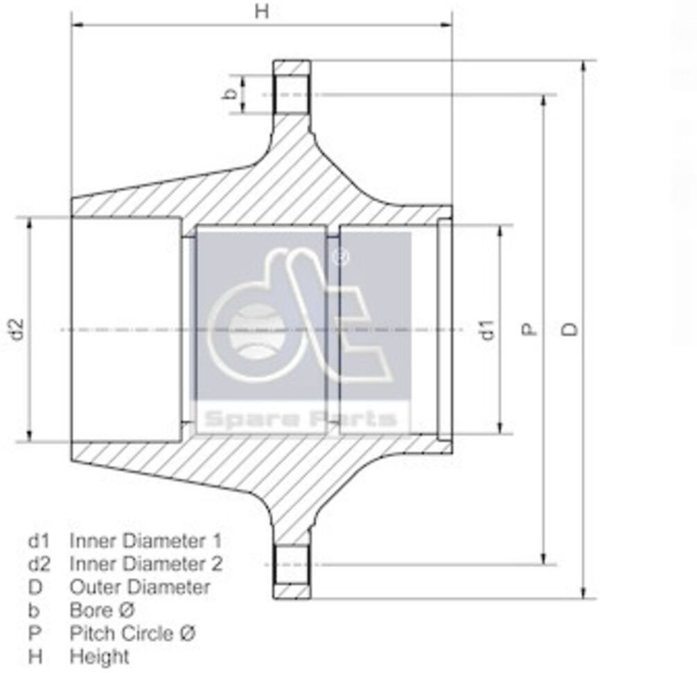 Dt Spare Parts Mozzo ruota 10.10419