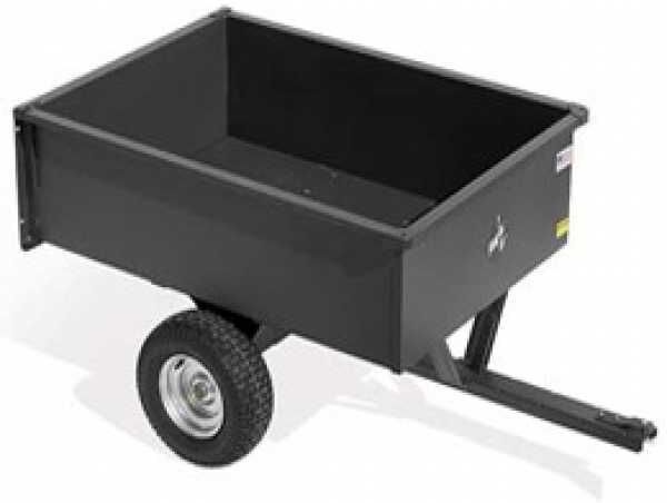 MGF Remorque tractée pour autoportée, remorque en métal, roues grand format - 122x86 (h 37 cm)