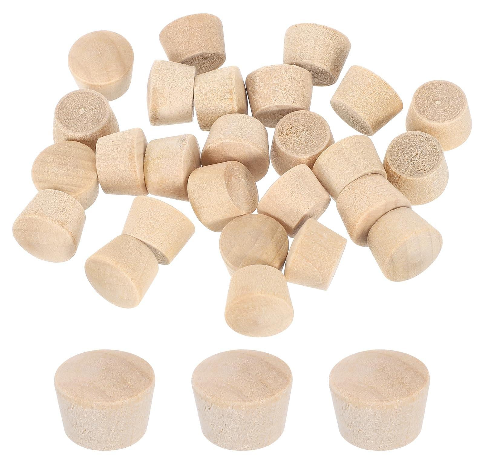 76 stuks Houten pluggen met platte kop van hardhout, 10 mm diameter voor meubels