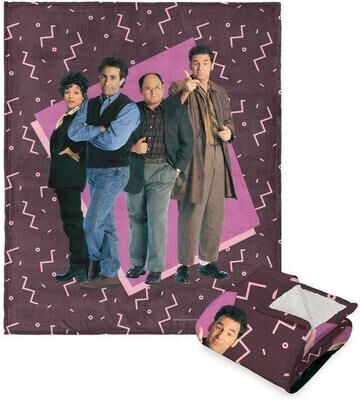 Northwest Warner Bros Seinfeld The Gang Silk Touch Sherpa Throw Blanket
