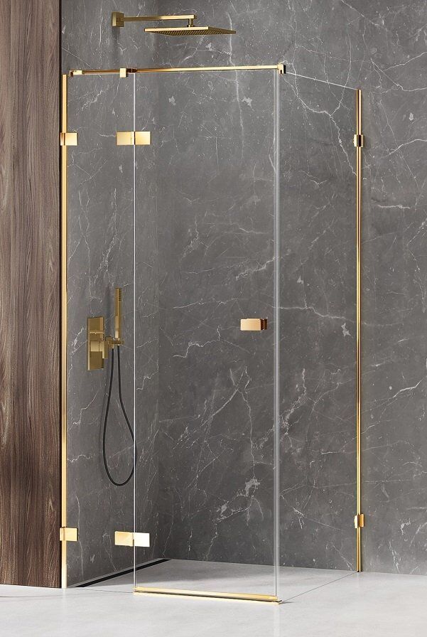 New Trendy Avexa Gold Shine kabina prostokątna 110x70x200 cm przejrzyste lewa EXK-1848