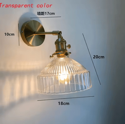 Inspire Curations Nordic Green Glass Wall Lamp Artistic Indoor Sconce transparent no Bulb