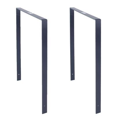 Baumarktplus 2x Fahrradanlehnbügel 115x76 cm Flachstahl pulverbeschichtet zum Einbetonieren Anthrazit Typ U
