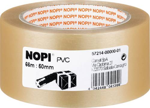 Nopi PVC 57214-00000-01 Packband Transparent (L x B) 66 m x 50 mm 1 St.