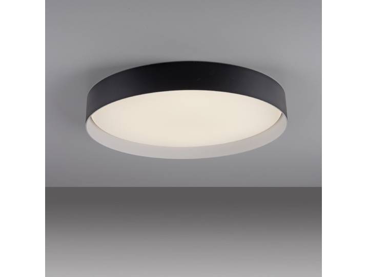 Plafonnier LED Tavoli Ø 49cm Noir/Noir Matériau : Métal, Matière plastique Surface en métal : Laqué Type de matière synthétique : Verre