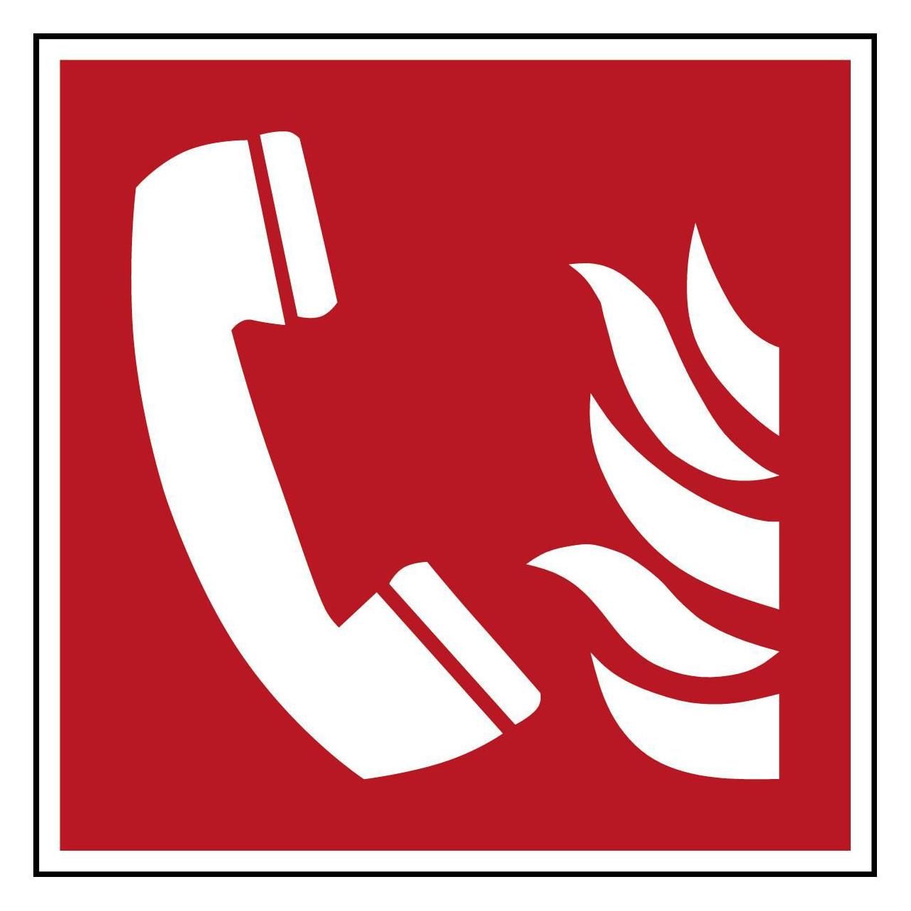 Brady ISO-Sicherheitsschild - Brandmeldetelefon (PIC F006-200X200-AL-CRD/1)