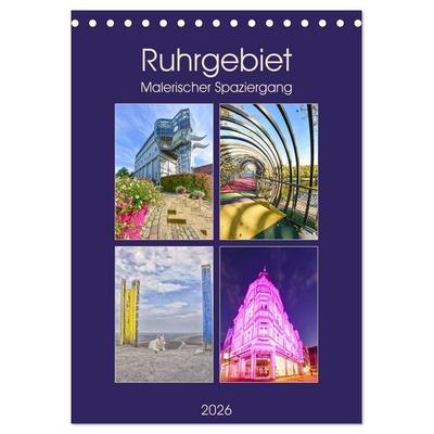 Ruhrgebiet - Malerischer Spaziergang (Tischkalender 2026 DIN A5 hoch), CALVENDO Monatskalender