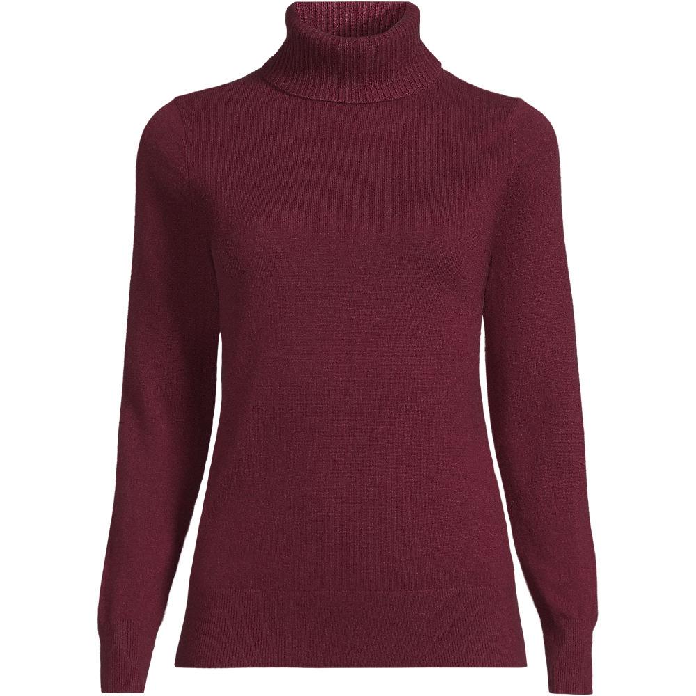 Rollkragen-Pullover aus Kaschmir in Plus-Größe, Damen, size: plus, Rot, Kaschmir, by Lands' End