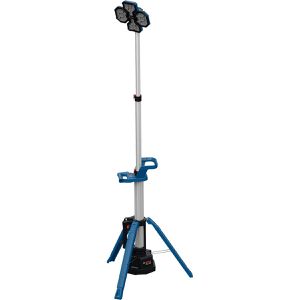 Bosch Baustrahler GLT18V-5000, LED, für 18 V Akkus, IP54 Spritzwasserschutz, dimmbar, mit Stativ, 43 W, 5000 Lumen