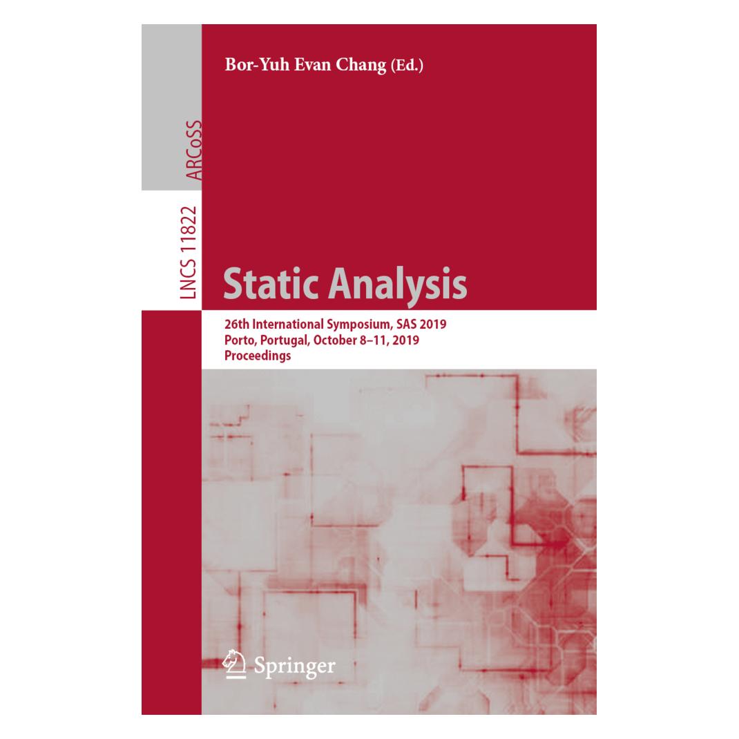 Springer Static Analysis (Englisch, Softcover, Bor-Yuh Evan Chang) (56113162)