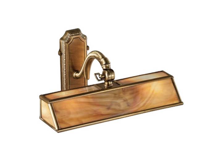 Cremasco Wandlampe ANTIKO, dimmbar, creme / amber, für Wohn- / Esszimmer, Glas, Wandleuchte, Wandlampe Innen