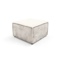 POLSTERHOCKER TESSO Modern Sitzhocker, Fußhocker Creme