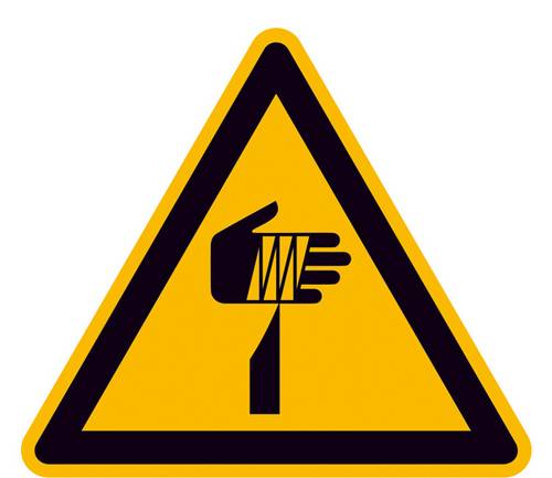 Warnschild Warnung vor spitzem Gegenstand Kunststoff 200mm ISO 7010 1St.