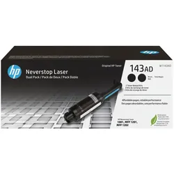 HP 143AD Doppelpack Schwarz Original Neverstop Toner-Nachfüllkit