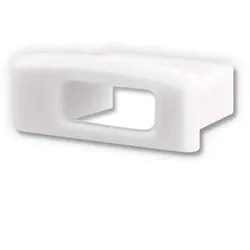 ISOLED Endkappe EC36W weiß für Profil SURF12 BORDERLESS FLAT in Verbindung mit COVER3, mit Kabeldurchfür. ISO-113086