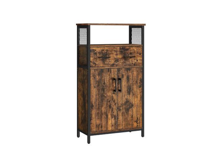 Hansiro Aufbewahrungsschrank Sideboard, Braun, Textil, 30x108x60 cm, Kleinmöbel, Kommoden, Highboards