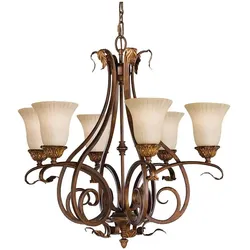 Elstead Lighting, Kronleuchter, Sonoma Valley Kronleuchter E27 6-fach Gealterter Schildpatt (73 cm)