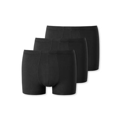 Boxer UNCOVER BY SCHIESSER "Uncover Cotton", Herren, Gr. M, Single Jersey, schwarz (000, schwarz), Single Jersey, Obermaterial: 95% Baumwolle, 5% Elasthan, körpernah, Unterhosen, ohne Eingriff, elastisch, Cotton-Mix, Multipack