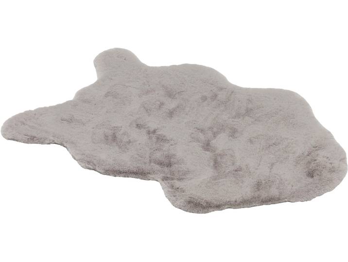 Fellteppich Tender , silber (silberfarben), B:70cm H:26mm L:110cm, Kunstfaser, SCHÖNER WOHNEN-KOLLEKTION, Teppiche, Fellteppich, weich durch Microfaser, Kaninchenfell Haptik, Kunstfell, waschbar