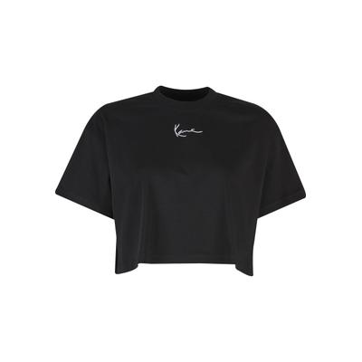 T-Shirt KARL KANI "Karl Kani Karl Kani Small Signature Essential Crop Tee", Damen, Gr. XL, schwarz, 100% Baumwolle, bedruckt, normal, Rundhals, Shirts T-Shirt