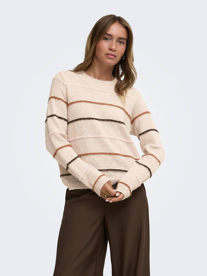 JDY Pullover "Sigrid" in Beige - S