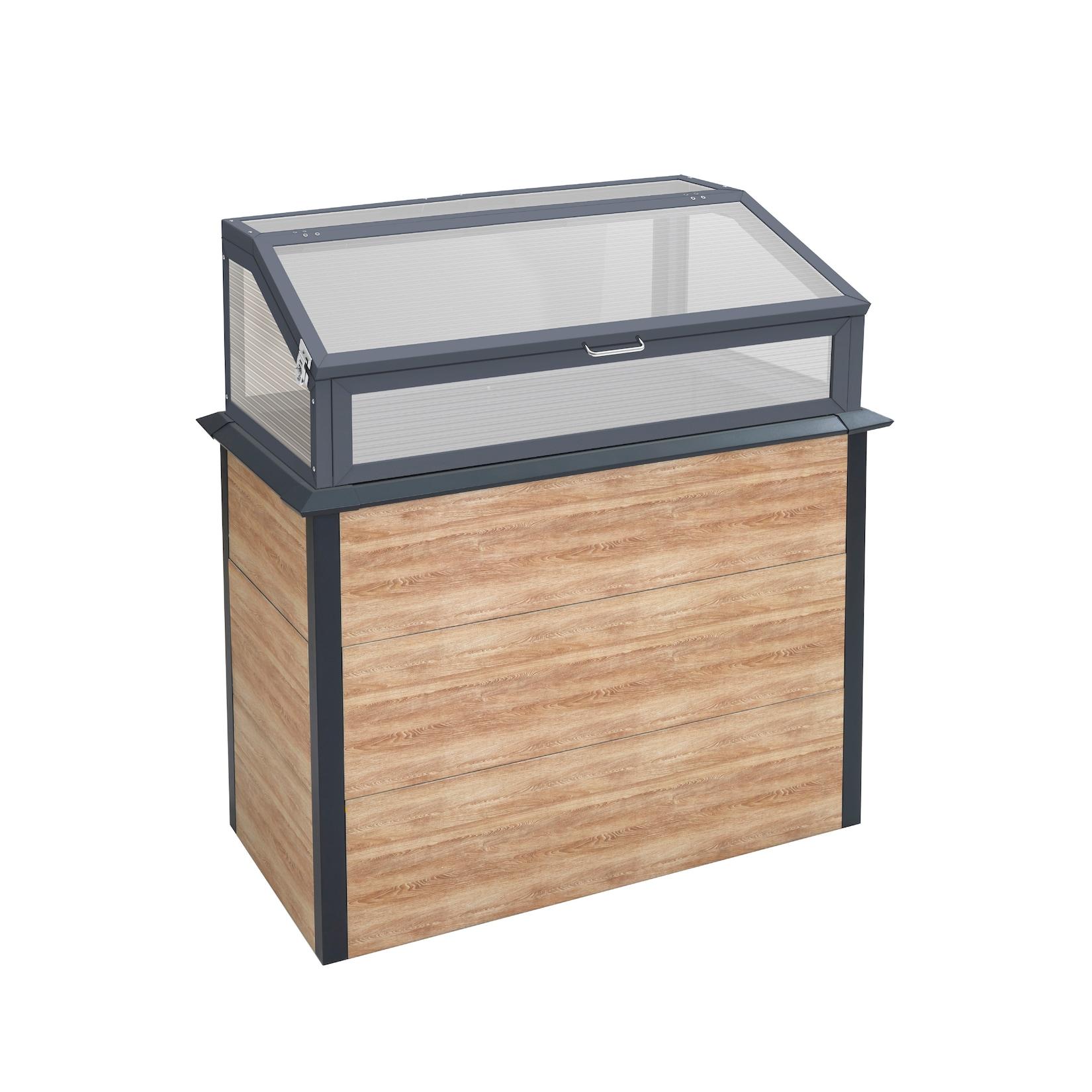 Westmann Hochbeet mit Frühbeetaufsatz Primus-Multi Plus M holzoptik 50x100x113cm