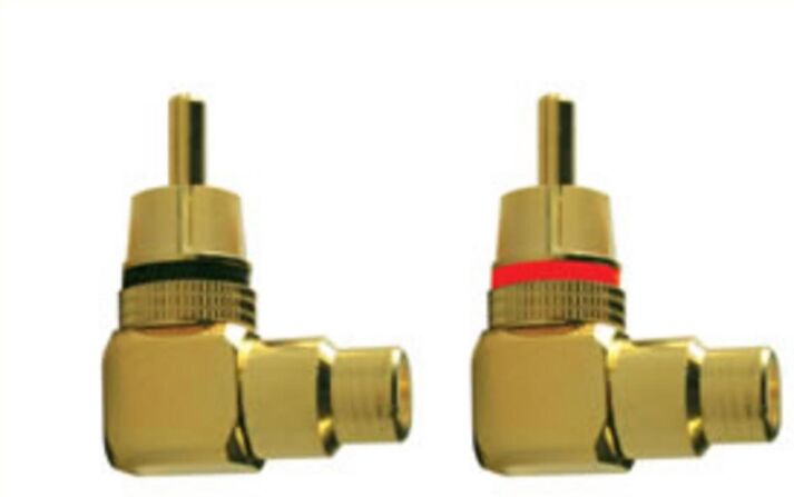 Phonocar Kabel, Cinch Winkelstecker Gold 046721