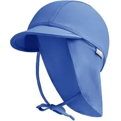 STERNTALER Bademütze mit Nackenschutz uni, Größe 45 in Blau Blau