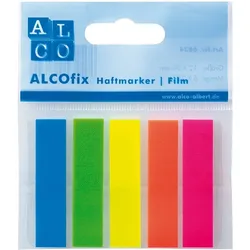 Haftmarker Alcofix 50x12mm VE=5 Farben je 25 Stück