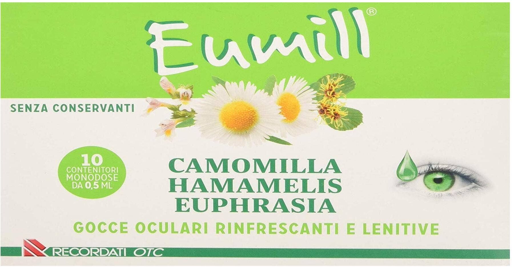 EUMILL Gocce Oculari Rinfrescanti E Lenitive 10 Fiale Da 0 5ml 