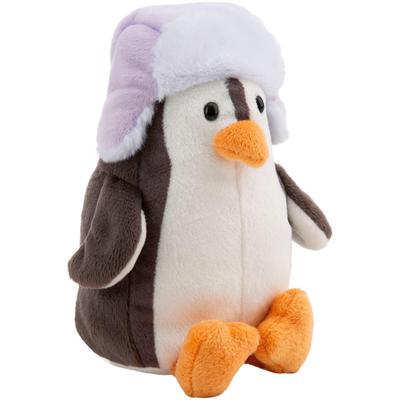 Kuscheltier NICI "Winter, Pinguin, 12cm, sitzend", braun (mit trappermütze), Plüschfiguren, KinderH:15cm, Plüsch, Polyester, Kuscheltier, H:15cm