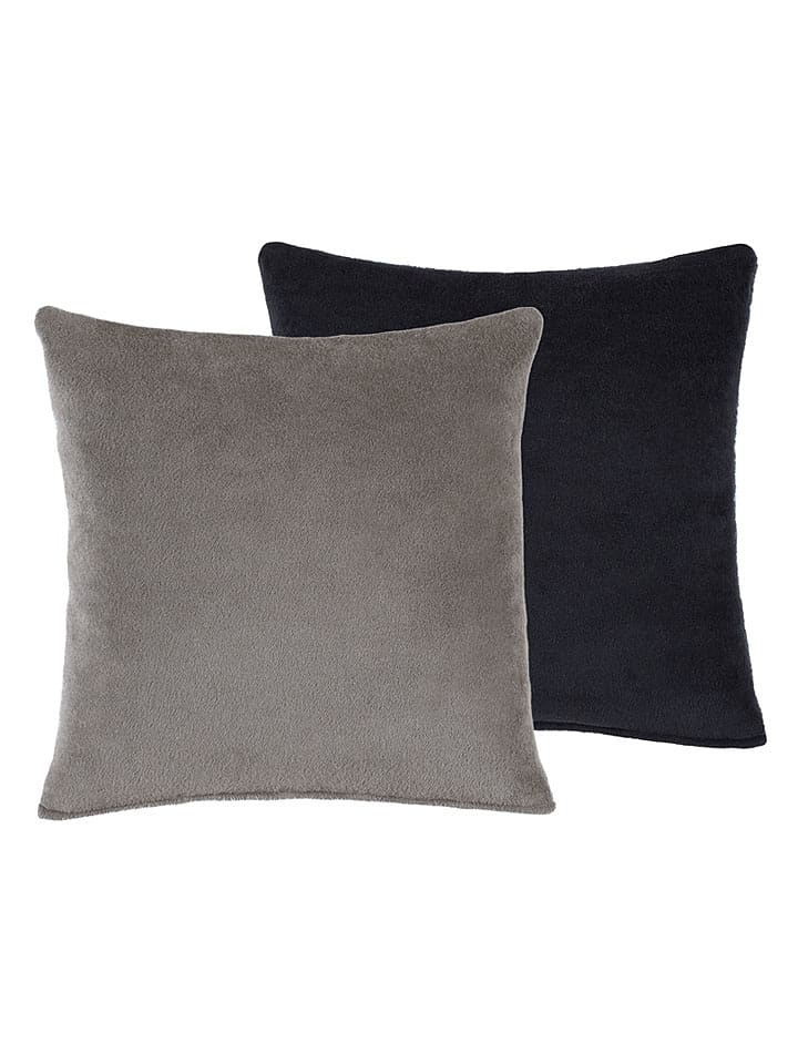 biederlack Kissenhülle in Grau/ Schwarz - (L)50 x (B)50 cm - onesize