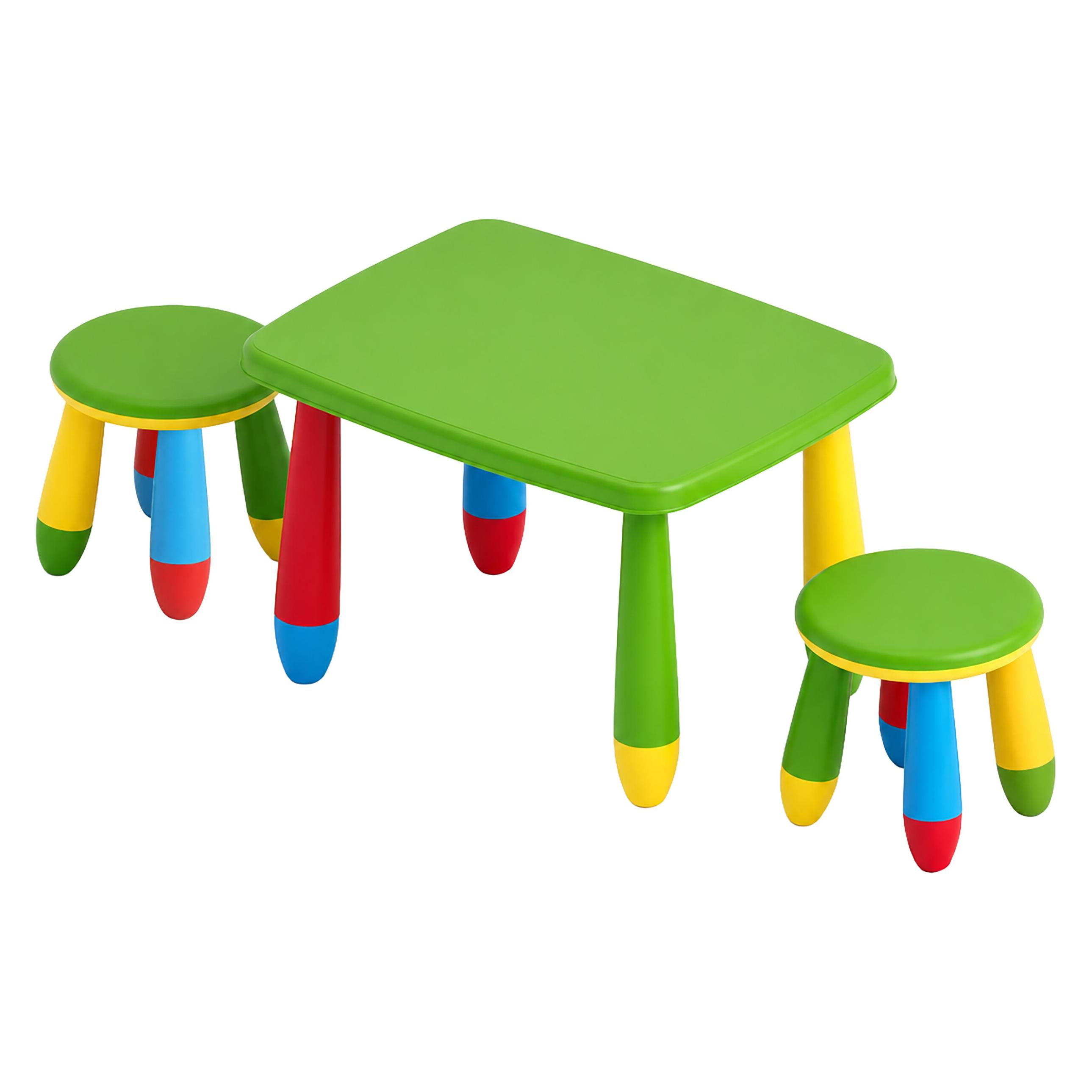 Relaxdays 3-tlg. Kindersitzgruppe (Kinderstuhl, Kindertisch) (4052025538378)