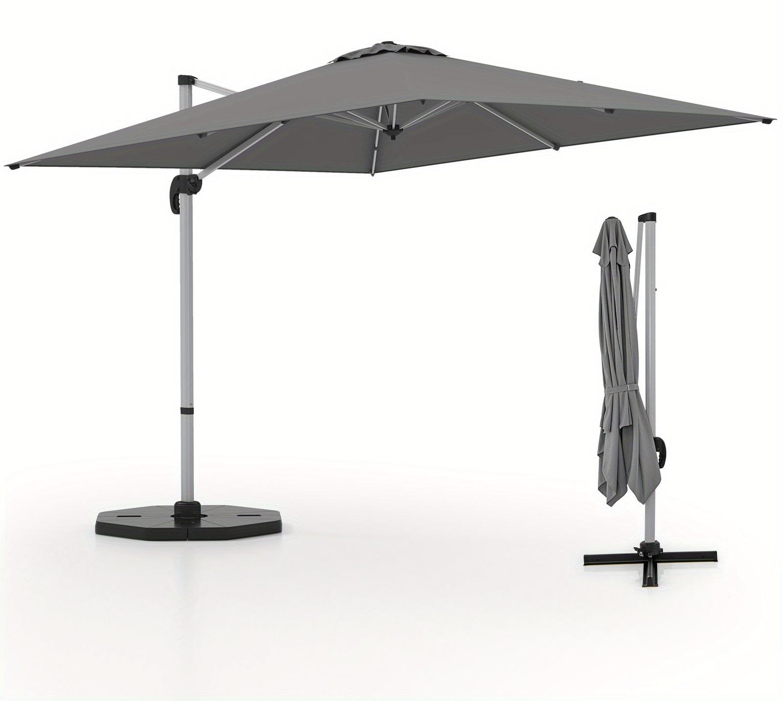 Schwebender Sonnenschirm - Sonnenschirm für Balkone - Garten-Sonnenschirm - Terrassen-Sonnenschirm - Kippbarer Sonnenschirm - 3 Meter groß - 360° schwenkbar
