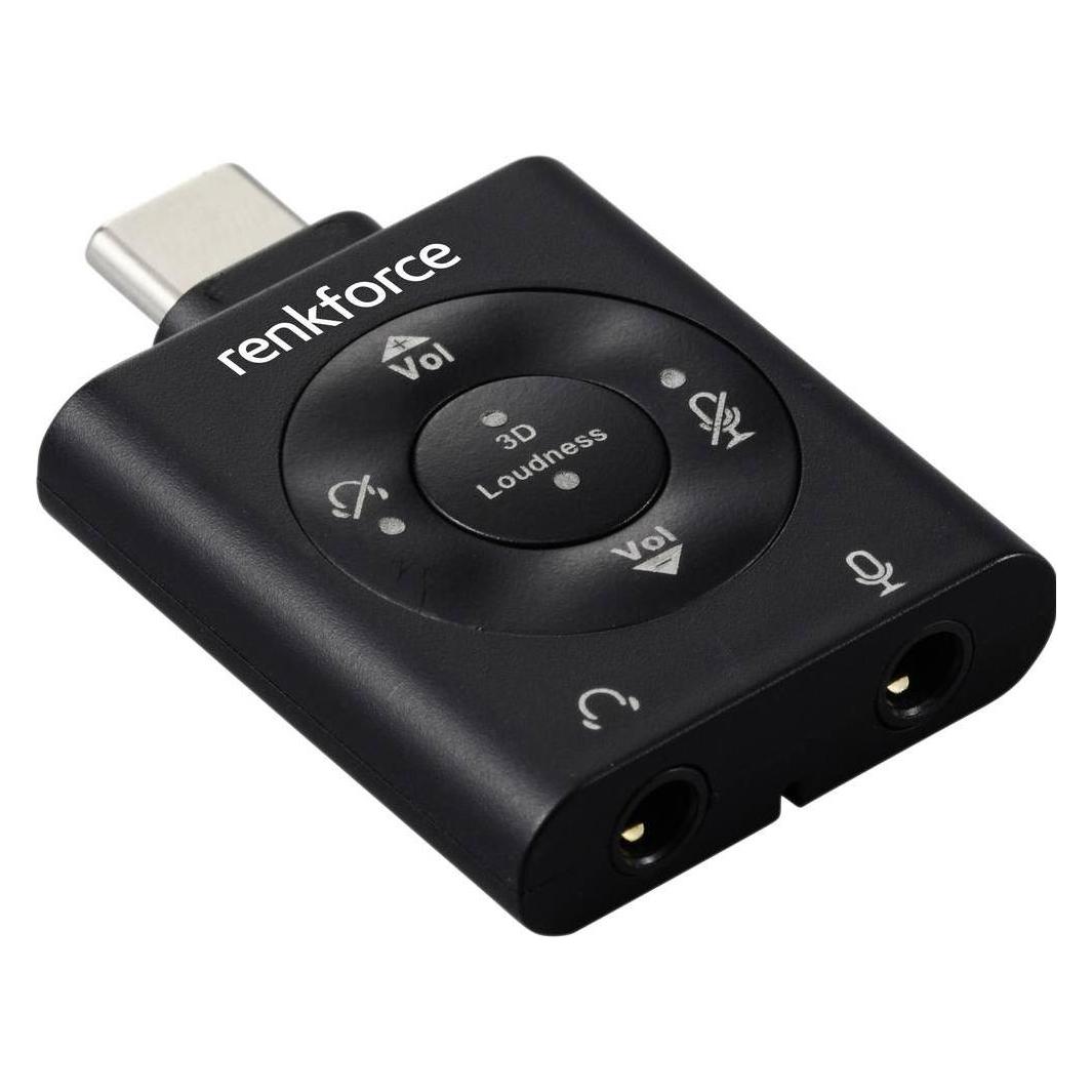 Renkforce USB-C, Audio Adapter (1x USB-C Stecker - 1x Mikrofon (3.5 mm Klinke) (RF-6615888)