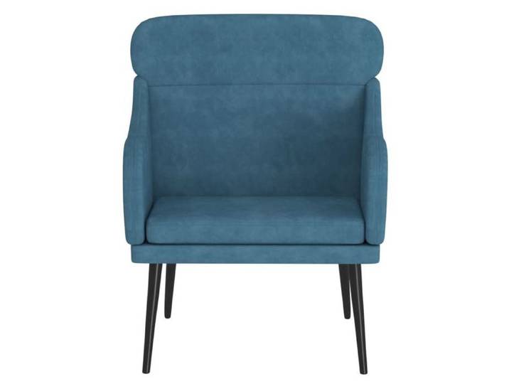 Bleu Fauteuil de relaxation - SOLOMON - 1 PLACE - CHAISE TV - Bleu 63x76x80 cm Velours FF227