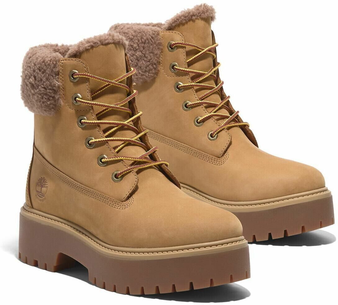 TIMBERLAND Boots cuir à lacets fourrées Stone Street Mid