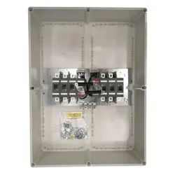 ABB OT200KFCC6T Sicherheitsschalter im Kunststoffgehäuse 6-polig 110 kW 400 V mit schwarzem Griff, IP65 Einführung oben und unten 1SCA022260R5530