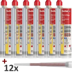 Fischer 6x Montagemörtel Hochleistungsmörtel FIS V Plus 360 S - 558745 - 360ml