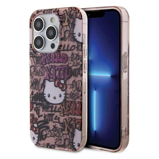 Hello Kitty HKHCP15XHDGPTP iPhone 15 Pro Max 6.7" różowy/pink hardcase IML Tags Graffiti (Apple iPhone 15 Pro Max) (1696244904)
