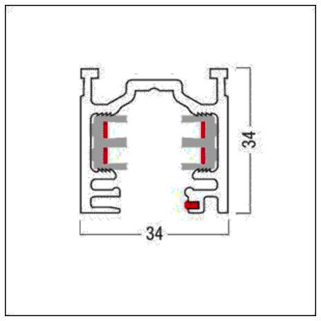 Zumtobel Rail d'alimentation 1000 mm blanc 3PH/L3+DALI (60211185)