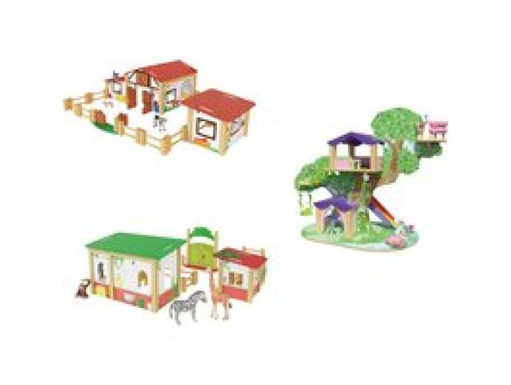 PLAYTIVE Ferme, enclos de zoo ou arbres à fées